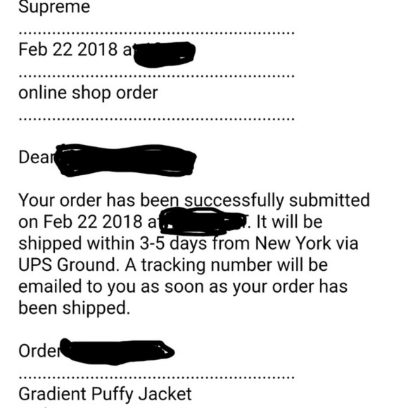 [SOLD] SUPREME SS18 Navy Gradient Puffy Jacket - Picture 4 of 4